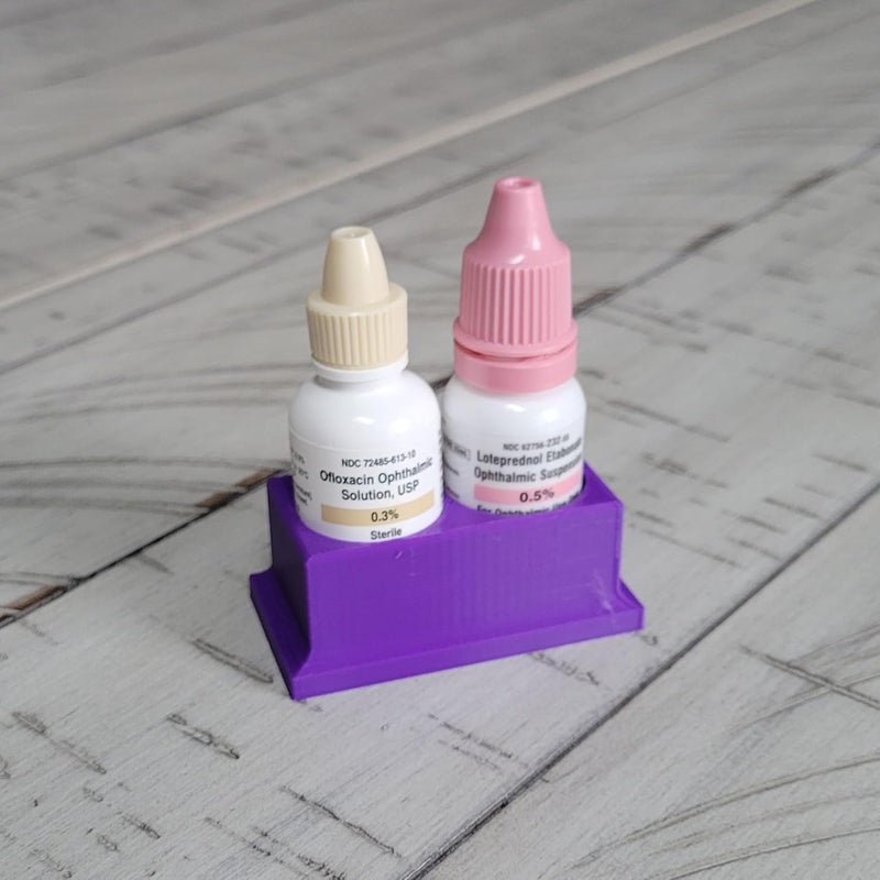 Znet3D Eye Drop Bottle Organizer, 2-Slot Stand (Purple) - Image 4